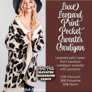Luxe LEOPARD Print Pocket Sweater Cardigan 🎉HOST PICK🎉
